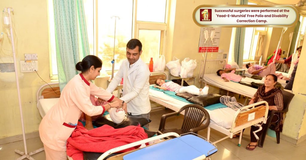 DSSNewsUpdates's tweet photo. From Disability to Possibility!!

At the 15th 'Yaad-E-Murshid' free Polio and Disability Correction Camp, a dawn of hope shines bright as successful surgeries bring renewed possibilities and restored mobility to those in need. Under the compassionate care of dedicated medical professionals and the divine blessings of Revered Saint Dr. MSG, lives are transformed, and dreams are reignited. 

Let's celebrate these remarkable milestones and the unwavering commitment of Dera Sacha Sauda to humanitarian service at the heart of this noble initiative.
#YaadEMurshid #15thFreePolioCamp #DeraSachaSauda