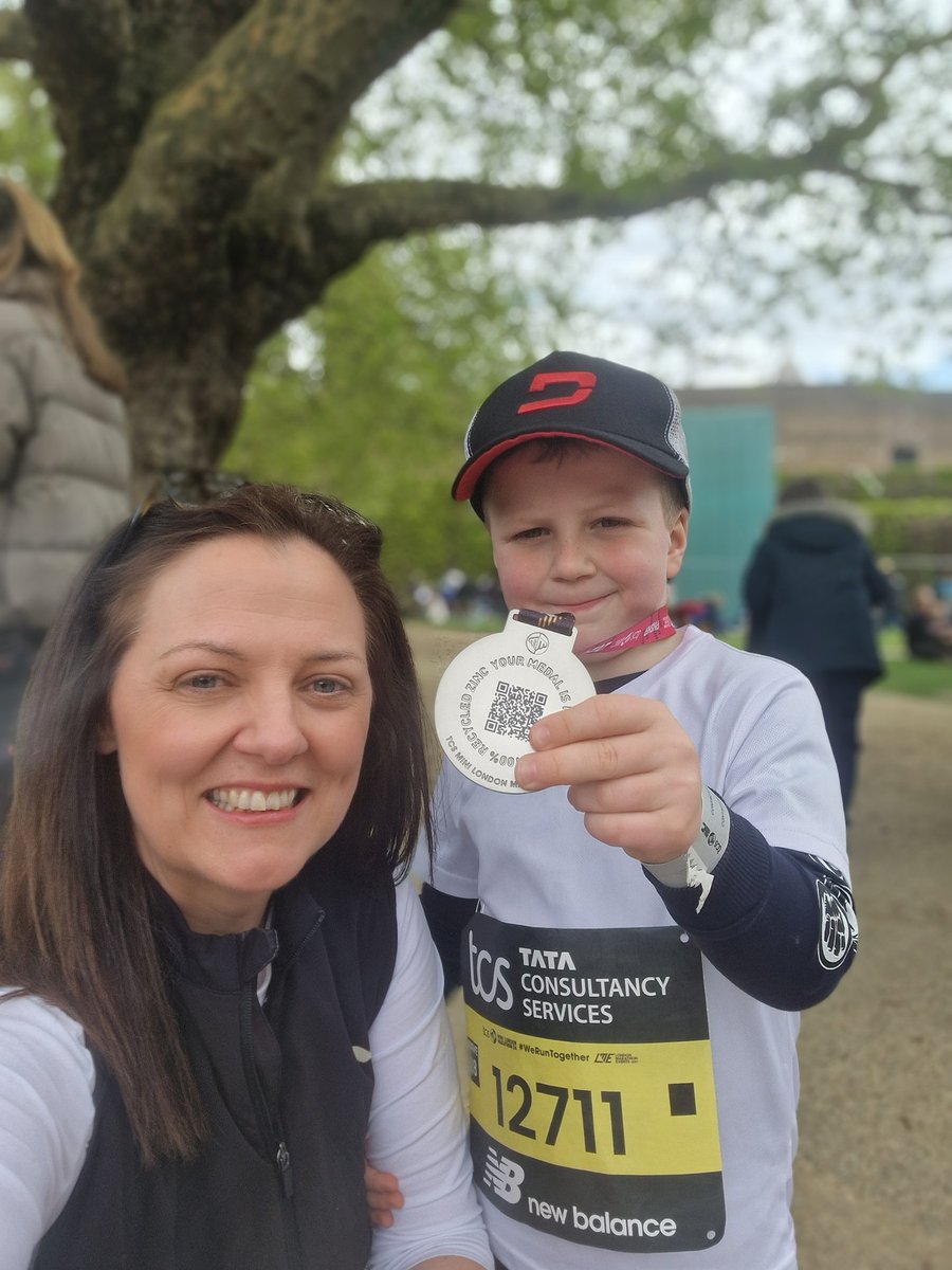 Super proud of the little man today! #minimarathon2024 @LondonMarathon