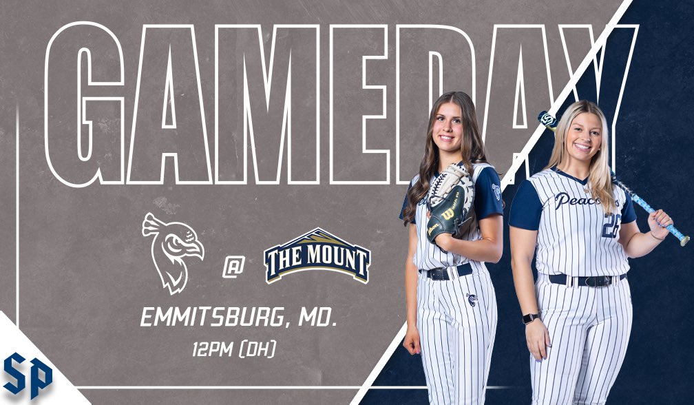 𝗜𝘁’𝘀 𝗚𝗔𝗠𝗘𝗗𝗔𝗬 𝗶𝗻 𝗘𝗺𝗺𝗶𝘁𝘀𝗯𝘂𝗿𝗴!! 🥎🥎 🆚 @Mount_SB ⏰ 12PM (DH) 📍Emmitsburg, MD. 🏟️ Our Lady of the Meadows Field 📈 mountathletics.com/sidearmstats/s… 📺 mountathletics.com/watch/?Live=13… #StrutUp🦚