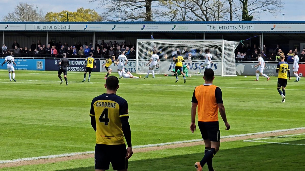 Solihull score from a mistake at the back... Stevens on the money...