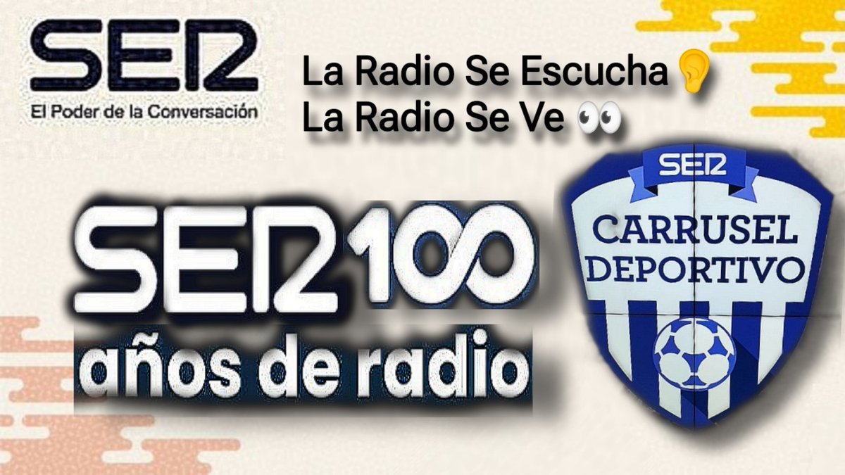 #LaRadioSeEscucha👂 #LaRadioSeVe👀 en @La_SER y en las RRSS @carrusel la Gran Familia Líder de la Radio Deportiva, con toda la Banda al frente, su director @garridocarrusel #MuchoCarruselTienesTú