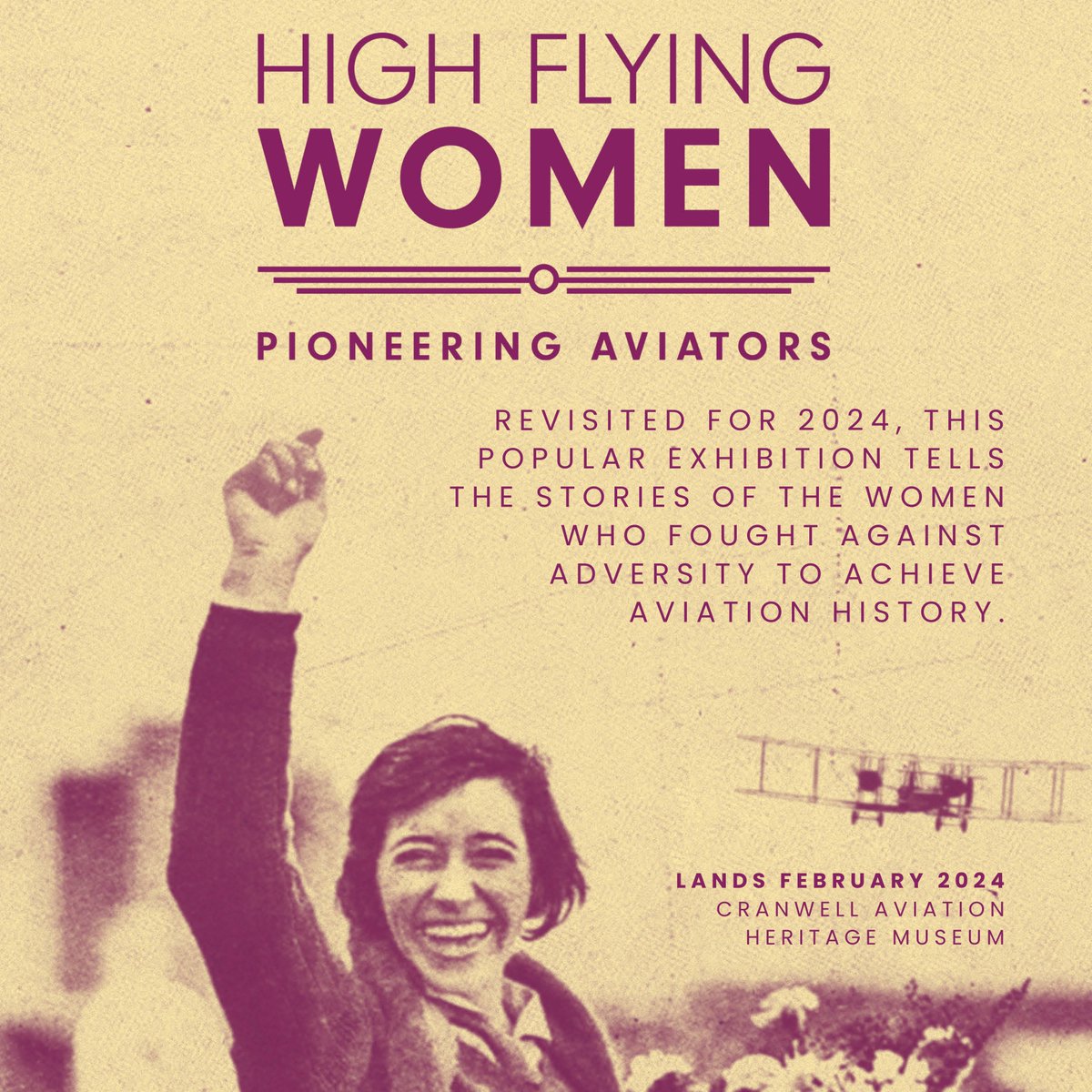 Pop in & see us & our new exhibition High Flying Woman Fri-Mon 10-3 See the stories of some adventurous aviators. @RafMetheringham @IntBCC @LimaSectorOps @cottagemuseum @sandfordaward @LincsKidsUk @kidsinmuseums @Visit_Lincs #LincsConnect @visitlincoln @heartoflincs