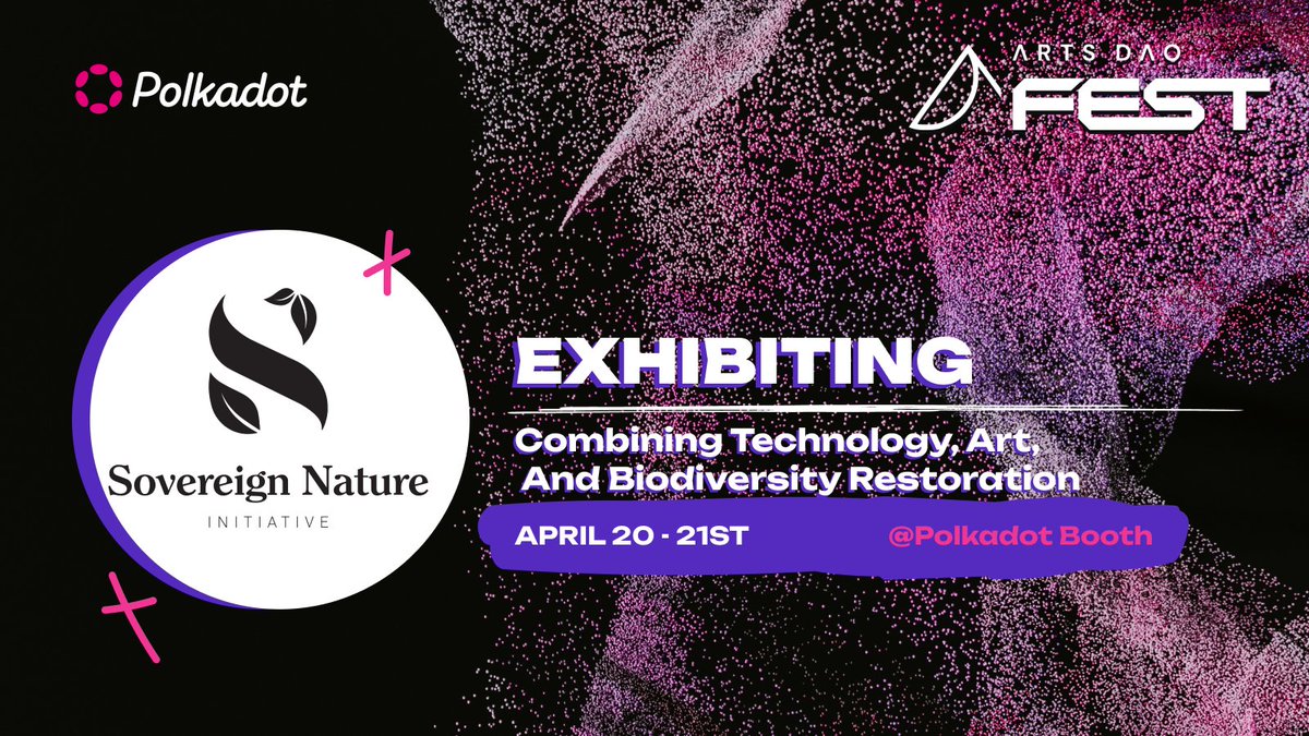 This weekend we took our biodiversity linked artworks to Dubai 🦁🖼️ Don't miss @Polkadot booth at @arts_dao if you are around! 🚀🔥