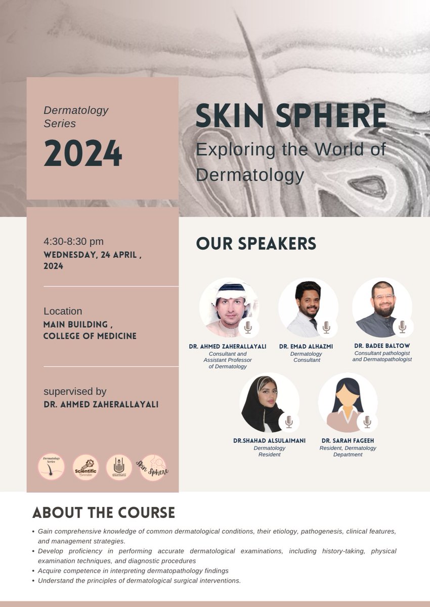 Embark on a Journey to Mastery: Explore Dermatological Diseases with Our Comprehensive Course! Dive Deep into Skin Conditions, Empower Yourself with Knowledge, practice, and Become a Skincare Expert. 
Register now and Lead the Way in Dermatology!

forms.gle/YYDenFBArLgVBJ…