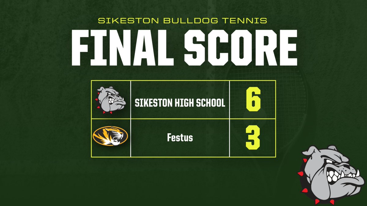 The Sikeston boys tennis team wins 6-3 over Festus yesterday. Congratulations to the tennis team!