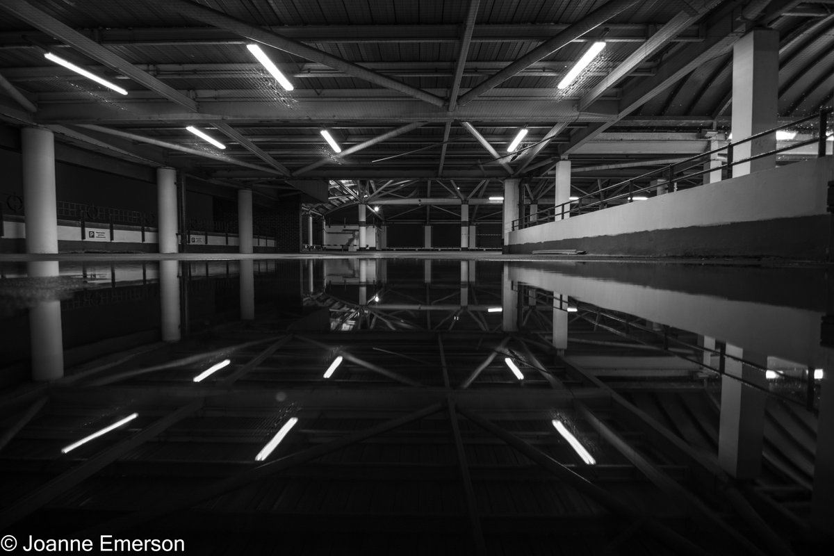 I do love a reflection shot - such as this one, taken last night on the top floor of St Mary's car park in Sunderland #blackandwhitephotography #reflections #seebeautyineverything