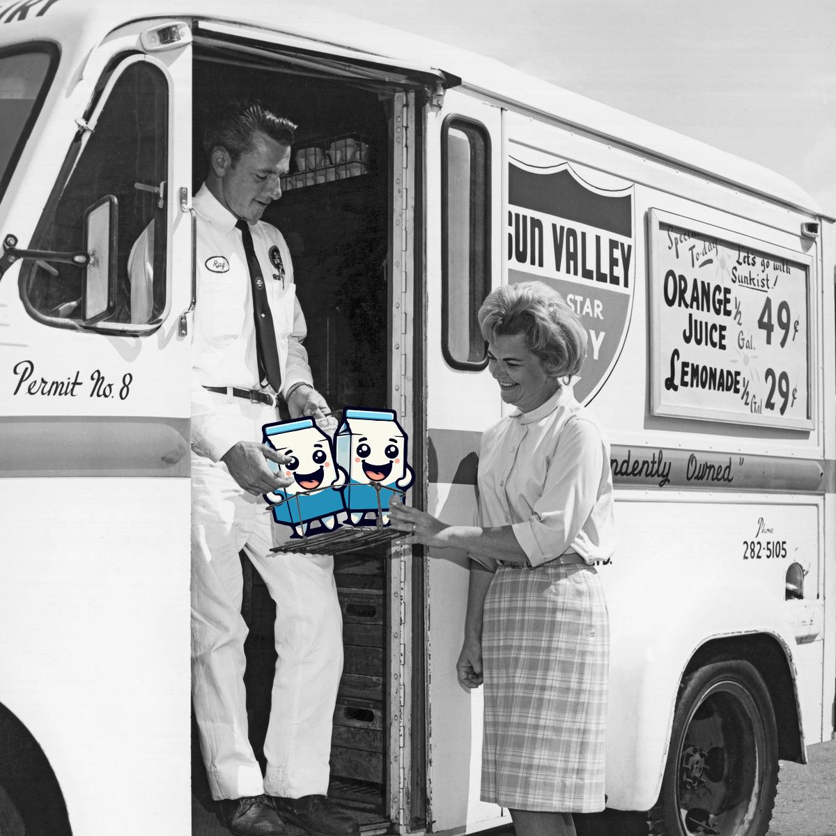 The milkman delivering fresh #MILKBAG right to your doorstep! 🥛