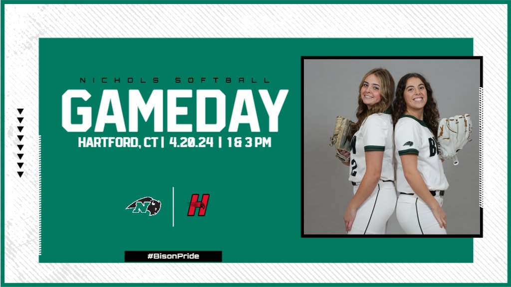 The Bison are on the road again as we head down to take on the University of Hartford in a CCC DH!! First pitch is at 1 pm! 🦬 #BisonPride