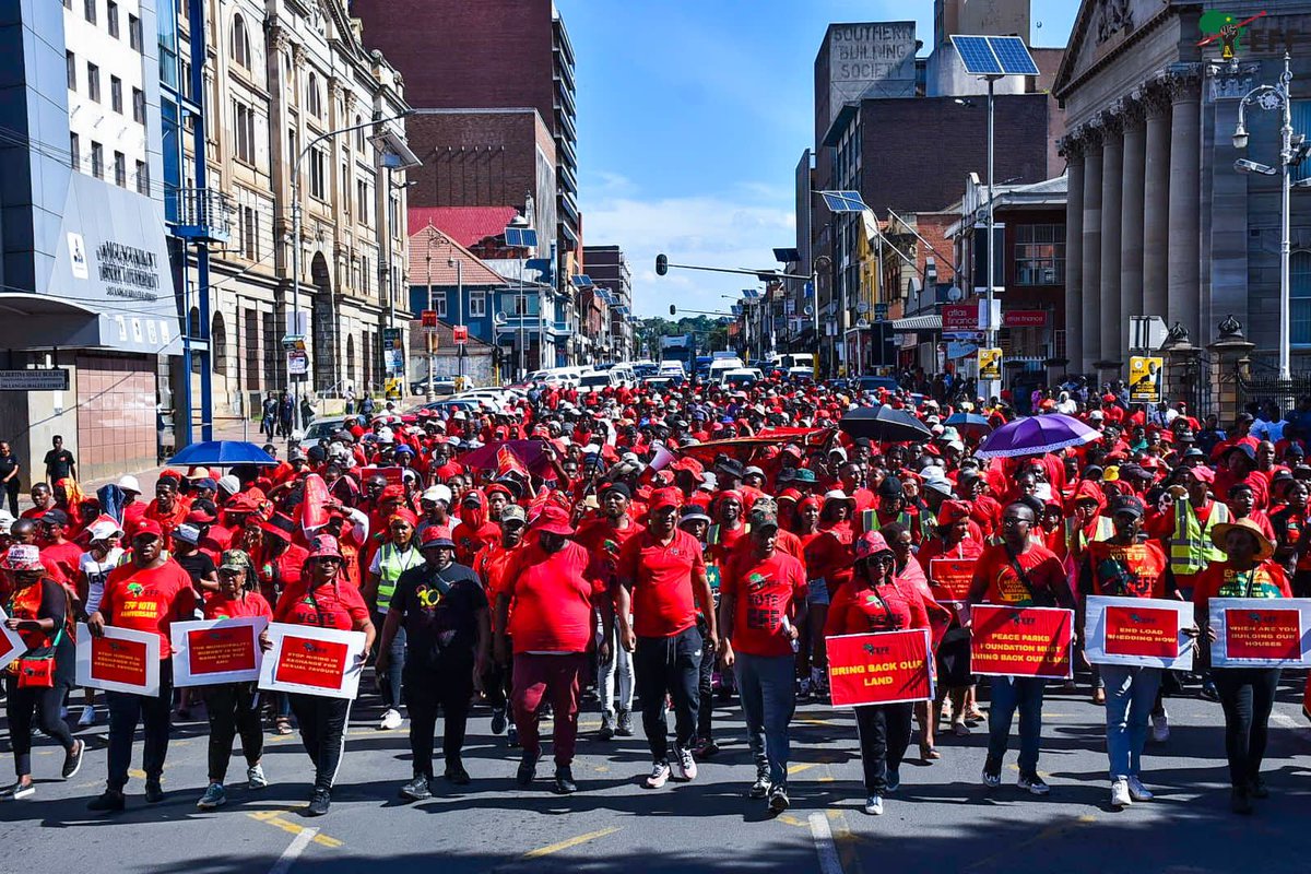 EFFKZN's tweet photo. ♦️♦️In Pictures♦️

uMsunduzi Municipality belongs to the EFF. The people of Umsunduzi are tired of a failed government of the ruling party &amp; they want change now.

We are heading to a historic election on the 29 May 2024 were EFF will take over government.

#MalemaForSAPresident https://t.co/GsKzrhd6y9