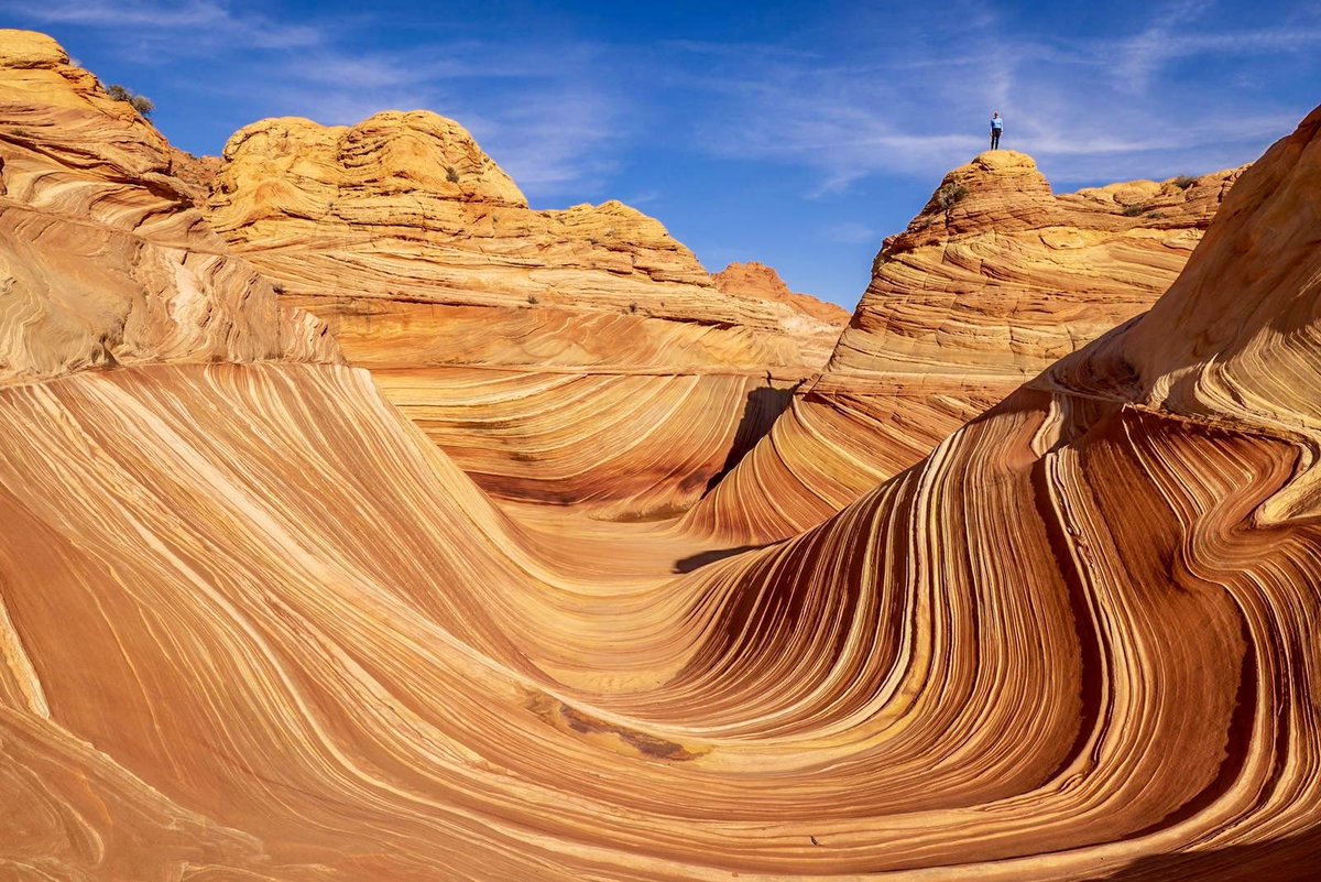 Hiked 🥾 #TheWave 🌊Just an incredible place. 😎🥰. #coyotebuttes #arizona #landscape #adventure #hike #amazing #nature #geology #rockformation #thewavearizona #hiking #sandstone #coyotebuttesnorth  #naturephotography #natgeophotos #natgeowild #natgeoyourshot_ @riyets @discovery