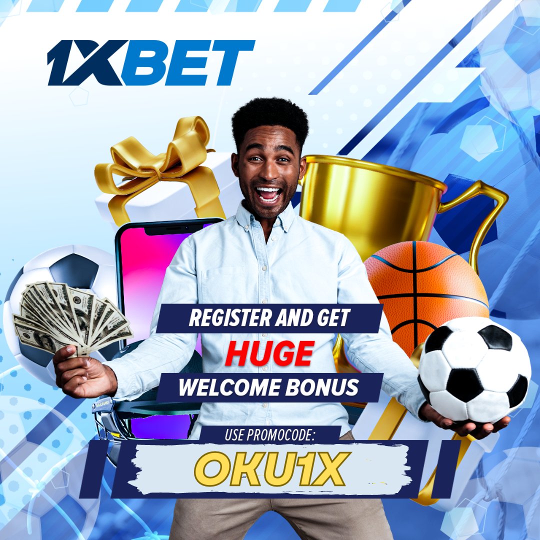 Today’s game on @1xBet_Eng Global Code 👉 Today’s game on @1xBet_Eng Code 👉BD22U Use the referral Link: tinyurl.com/mmmcac7e with Promo code 👉 OKU1X to get 300% bonus on your first payment. Let's win some money today 📌👍 RT📌