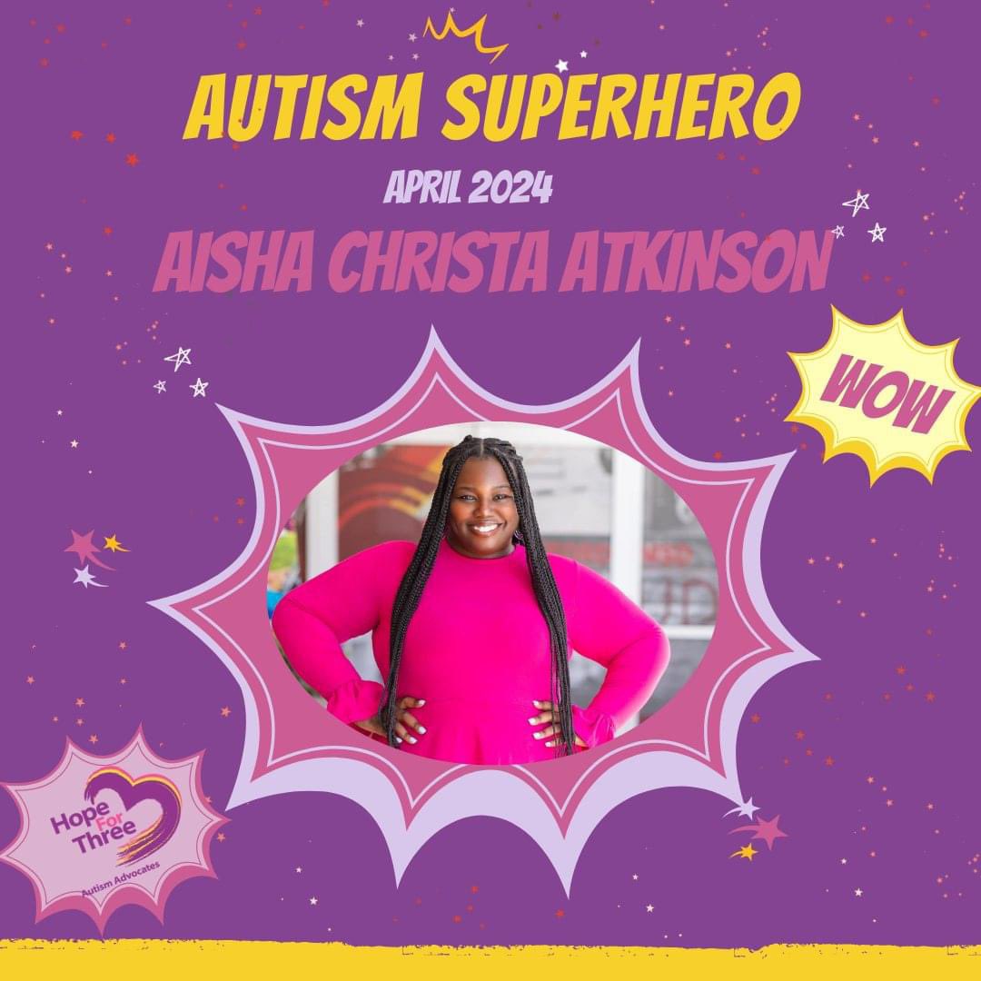 Expressing deep appreciation to Hope For Three for amplifying the stories of parents and caregivers of young Autists in the Greater Houston area via their Autism Superhero recognitions. 🦸🏾‍♀️ To learn more about Hope for Three’s Autism Superheroes visit: hopeforthree.org/category/autis…