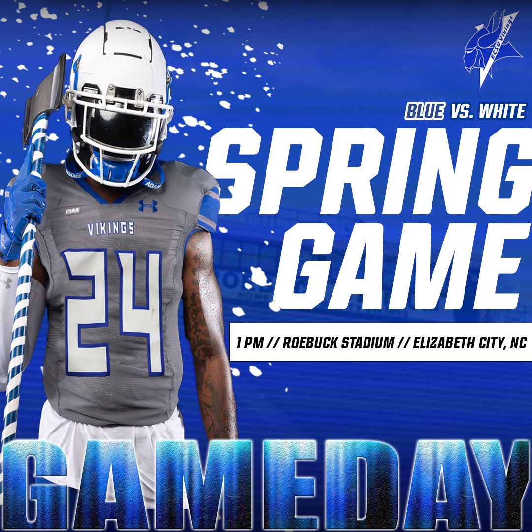 🏈GAMEDAY: Special Edition
BLUE 🆚 WHITE Spring Game
📍 Elizabeth City, NC
🏟️ Roebuck Stadium
⌚️ 1:00 PM
🎟️ FREE