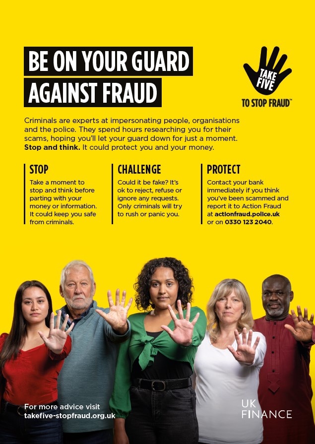 Think you know how to spot a scam👀😰? Fraud is getting more sophisticated 👤. Find out how you can help protect yourself.👇

🔎 🔈 TAKE FIVE TO STOP FRAUD 🔈

lght.ly/6b5hdal

#stopfraud
#stopscam
#fraudprevention
#scamprevention
#takefive