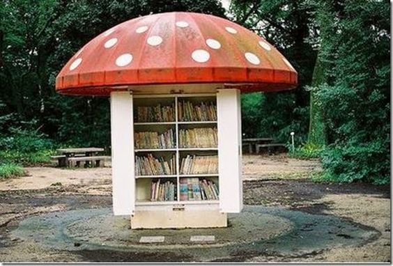 ElliottBlackwe3's tweet photo. The world needs more mushroom-shaped little free libraries in it. I think it would be a better place if we did. https://t.co/6T2L03dbeo