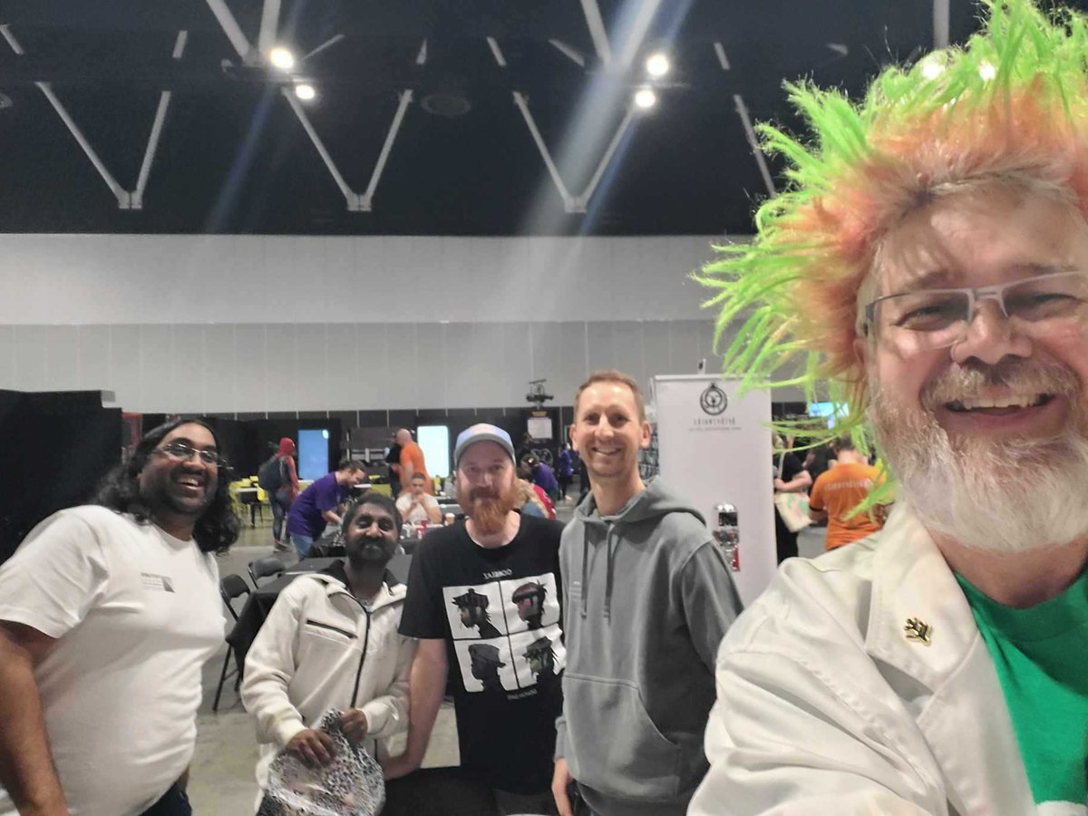 Chaosium_Inc's tweet photo. While the fun goes on at Chaosium Con in Ann Arbor๐บ๐ธ, on the other side of the planet Cult of Chaos Keeper Pete Shanahan is having a great time flying the Chaosium flag at #GenerationGames in Sydney๐ฆ๐บ https://t.co/DS0Ad2G50y