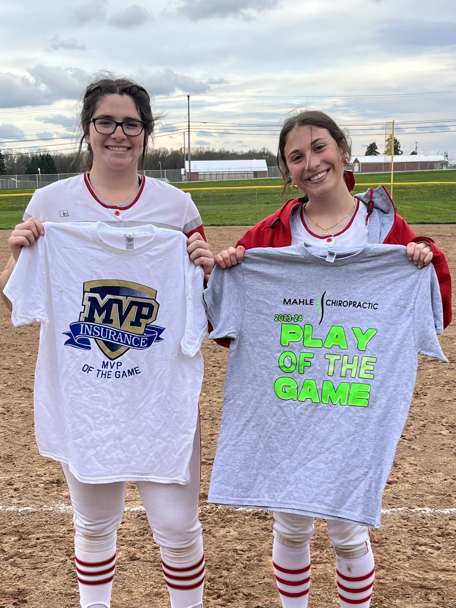 Neshannock 🥎 remains undefeated after their 5-1 victory over Laurel yesterday. <a href="/addysonfrye08/">Addyson Frye</a> hit a solo home run 💣 in the first &amp; an RBI double, while recording 9 Ks in the circle. She earns MVP Ins. MVP of the Game. <a href="/KNativio/">katherine_nativio</a> outfield assist for Mahle Chiro Play of the Game.