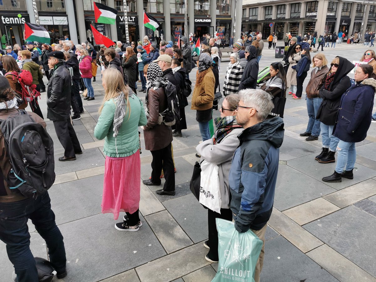 From today's protest for Palestine in Bergen, Norway #freepalestinenow