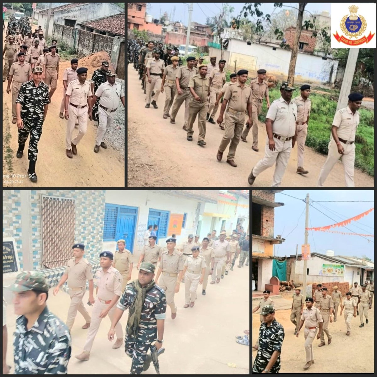 Balangir Police and CRPF teams conducted Flag Marches at Jharni and Tentelkhunti villages under Turekela PS ahead of General Elections 2024.