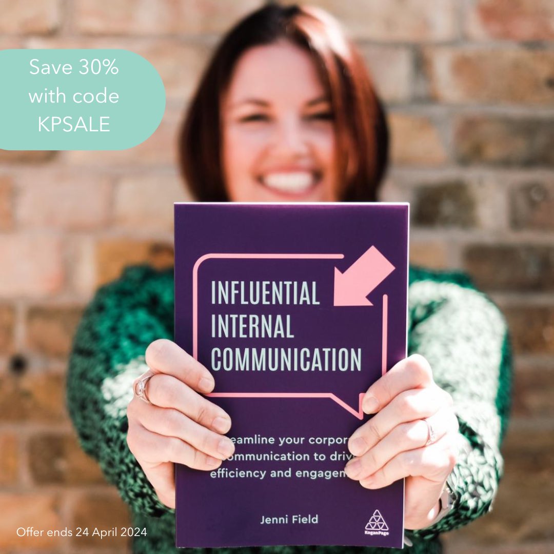 My book is on sale until 24 April when you buy direct from @KoganPage 

Use the code KPSALE for 30% off! 

koganpage.com/marketing-comm…

#internalcomms #EmployeeEngagement