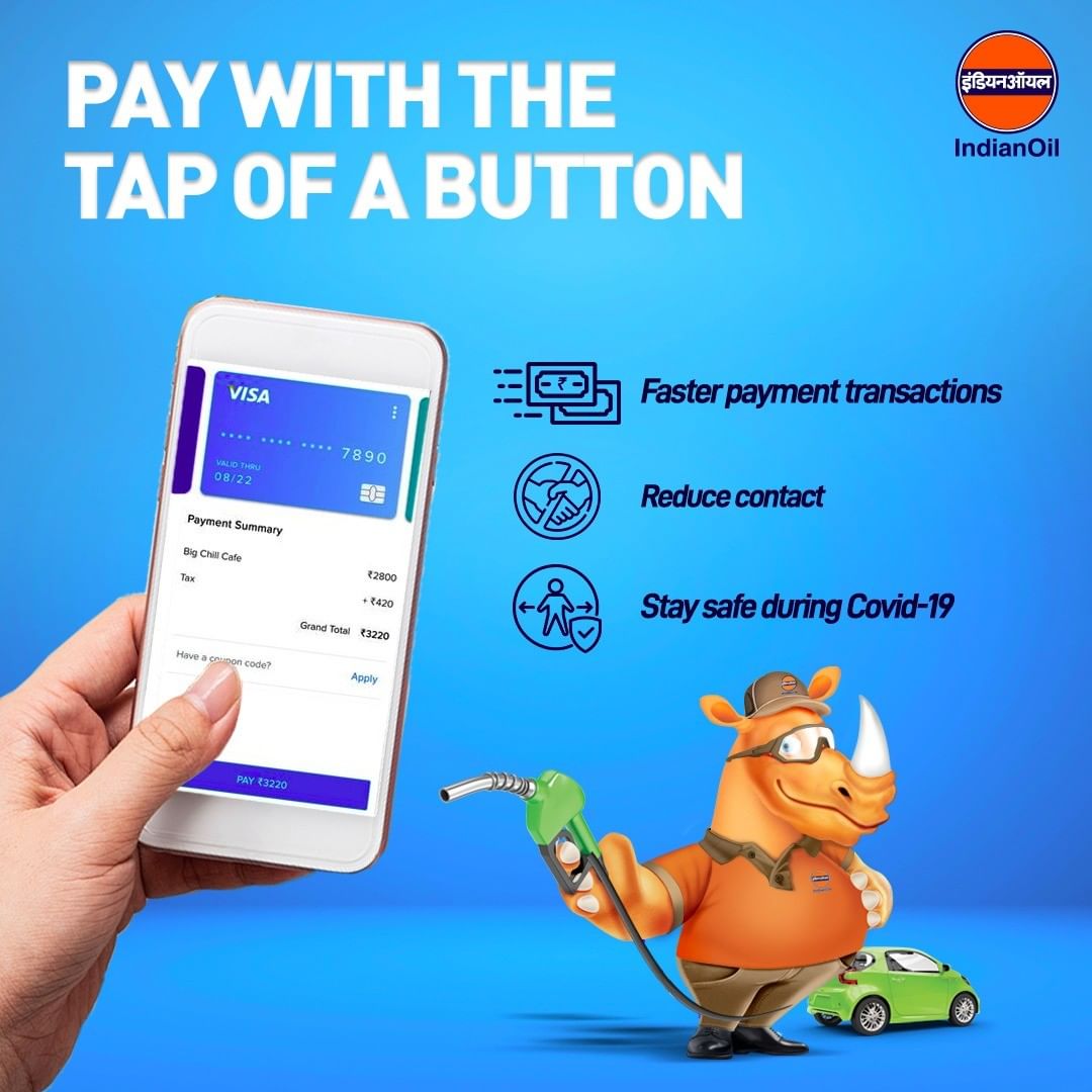 Payments have never been easier. The next time you fuel at IndianOil choose to go cashless and pay with your digital wallet instead. We accept all UPI payments.​ #GoDigital #IndianOil #DigitalPayments #IndianOilRhino