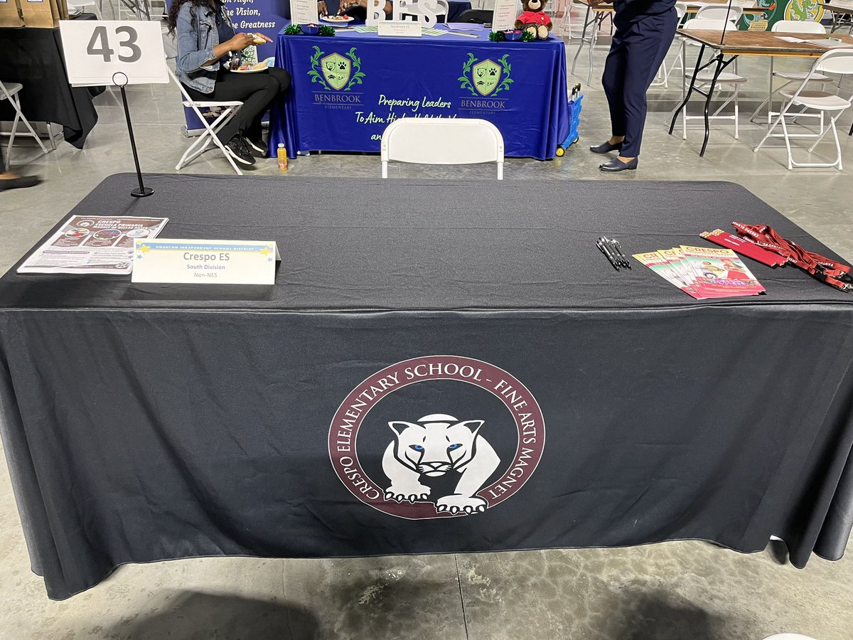 Crespo ES is hiring! 📣 Visit us @HoustonISD Job Fair at Delmar Stadium from 9 am- 12 pm. Don’t miss out on this chance to make a difference in students’ lives! 👦♥️🐾👧 #TheCrespoWay #GameChangers #TheHeARTofHouston @HISDRecruiter @HISD_Crespo