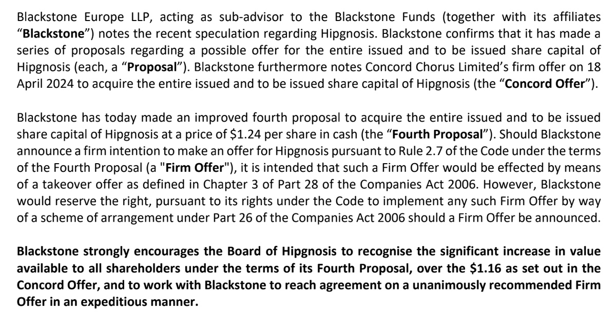 blackstone is now battling with apollo-backed concord to buy out hipgnosis: