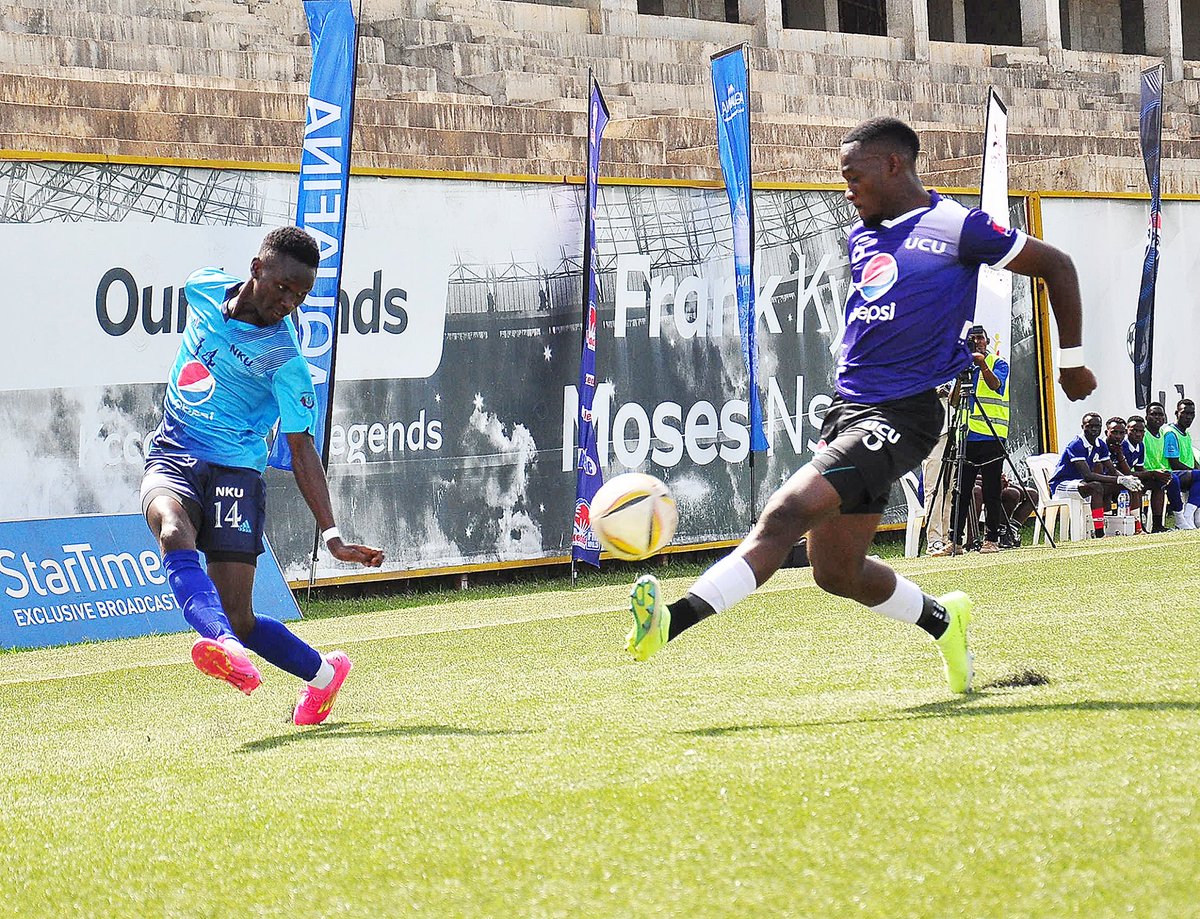 #PepsiUFL | #Final 55' @UCUniversity 1-3 @NkumbaUni ⚽ Ssebadduka Kennedy 10' ⚽ Ismeal Lubega 25 ' ⚽ Musuga Isaac 36' ⚽ Ssewanyana Sharif 48' #VoBUpdates | #LivefromLugogo @PepsiUganda @uflug @AwardsReal @Jackshots24 @ucu_sports @tumwesigyeanth1