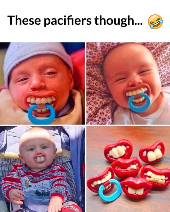 Too good! 😂

#PacifierInnovation #BabyComfort #CreativeDesign #ParentingHacks #AdorablePacifiers #BabyEssentials #InnovativeBabyProducts #CuteBabyGear #ParentingLife #MustHaveForBabies