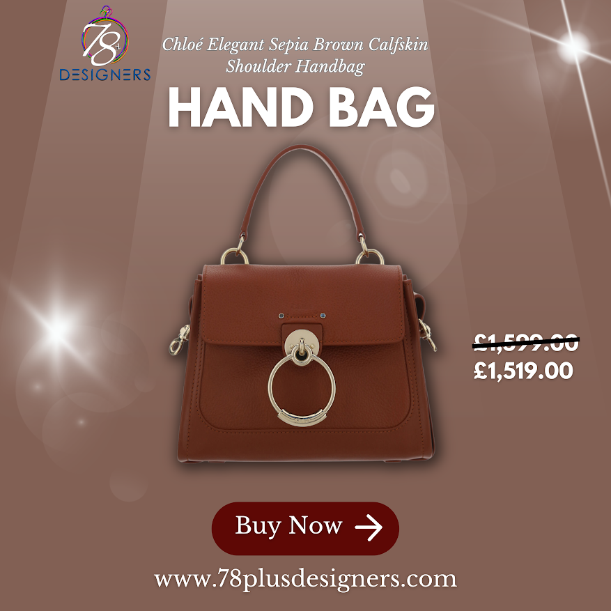 Chloé Elegant Sepia Brown Calfskin Shoulder Handbag
.
Visit us: 78plusdesigners.com
.
#ChloéElegance #SepiaBrownChic #CalfskinClass #ShoulderStyle #HandbagHeaven