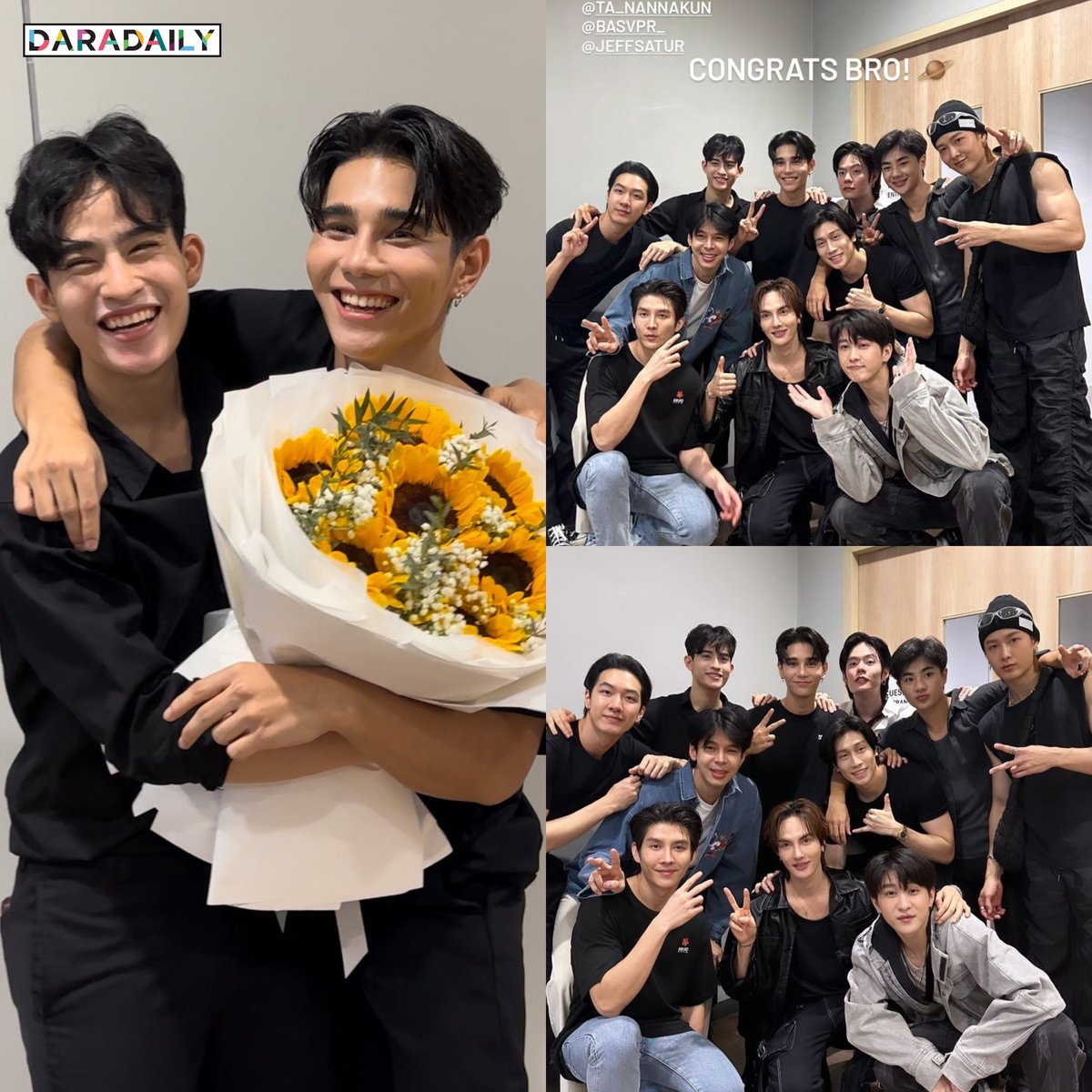 🥰🌻แก๊งมาเฟีย 'KinnPorsche The Series' มาให้กำลังใจ 'เจฟ ซาเตอร์' แล้วคร้าาาา ส่วน 'น้องบาร์โค้ด' ขอมะว้อ..มะแว้..พี่เค้าด้วยยยย ความสัมพันธ์แก๊งนี้อบอุ่นหัวใจเหมือนเดิม☁️🪐 Cr.IG: barcode.tin,biblesumett,studio on saturn #เจฟบาร์โค้ด #JeffBarcode #tongthk #BibleWichapas