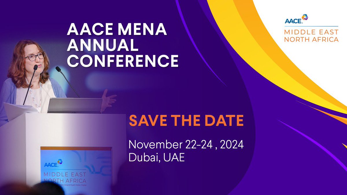 📣Announcing our next upcoming AACE MENA Annual conference, we are thrilled to continue our journey of sharing valuable insights, fostering learning, facilitating great experiences, and providing networking opportunities in healthcare. ✨We look forward to seeing you all there!