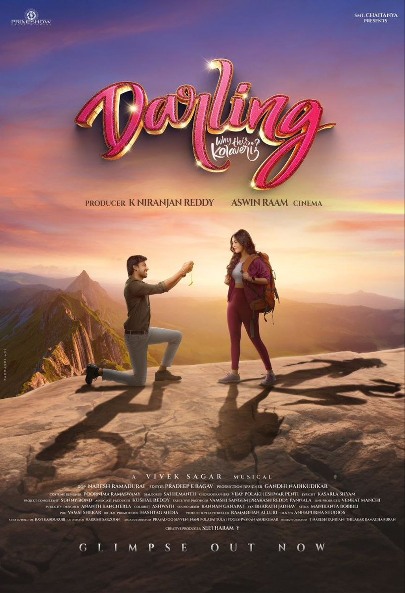 #Darling Something fun and entertaining in the brewing. Looks really amazing! ▶️ youtu.be/RJAHSobEGyg Congratulations on your Telugu debut @dir_aswin Rock on. Best wishes to you #VivekSagar Looking forward for this one and excited @PriyadarshiPN @NabhaNatesh @Niran_Reddy…