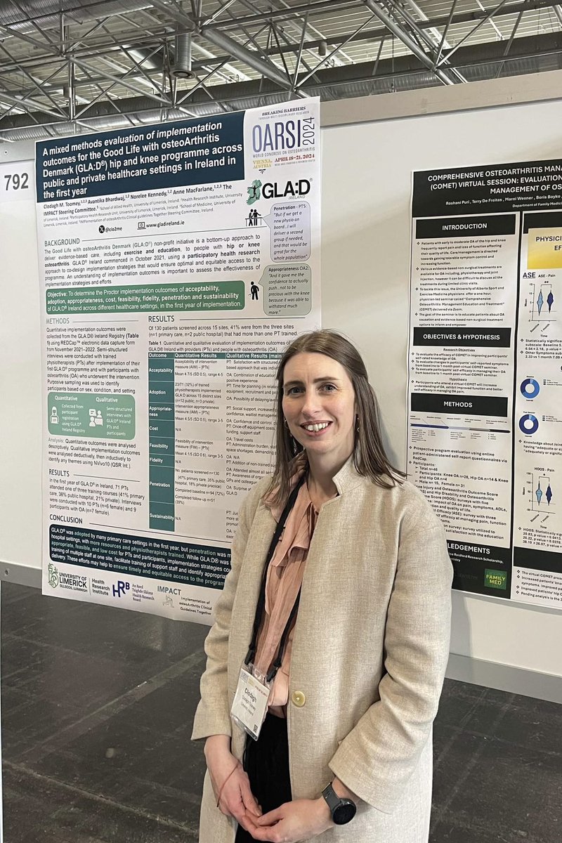 clo2me's tweet image. Great time so far at #OARSI2024 in Vienna learning, sharing and mostly catching up!! @GLAD_Int @GLAD_Ireland @CarolynAEmery @jwhittak_physio @ewa_roos @Helen0Leary etc. 🇦🇹