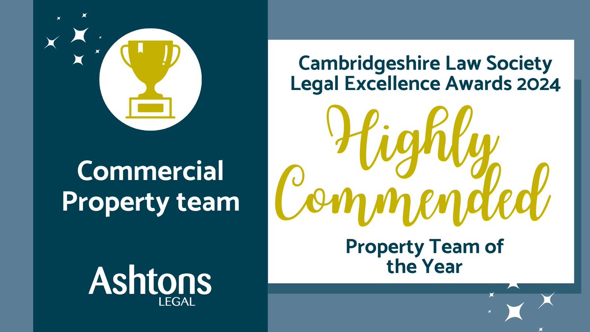 Congratulations to our Lifetime Planning team, Commercial Property team and Jennie Pratt who were all Highly Commended in their categories at last night's @cambslaw Society Legal Excellence Awards 🌟