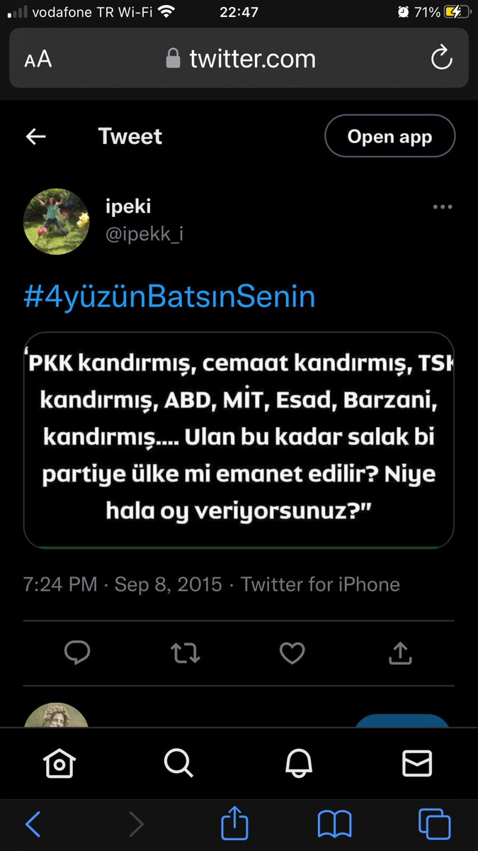 MSForensics's tweet photo. Sayın @hsynaydn 
İpek Uluay isimli şahıs, Sayın CB’ımıza medyadan hakaret etmekte, 15 Temmuz hain darbe girişimi ve FETÖ terör örgütü ile iltisaklı olduğunu her fırsatta ve medyadan dile getirmektedir. Kanla dolu ampülü kullanarak halkı kin ve düşmanlığa teşvik etmiştir https://t.co/Y2T5gFmL9j