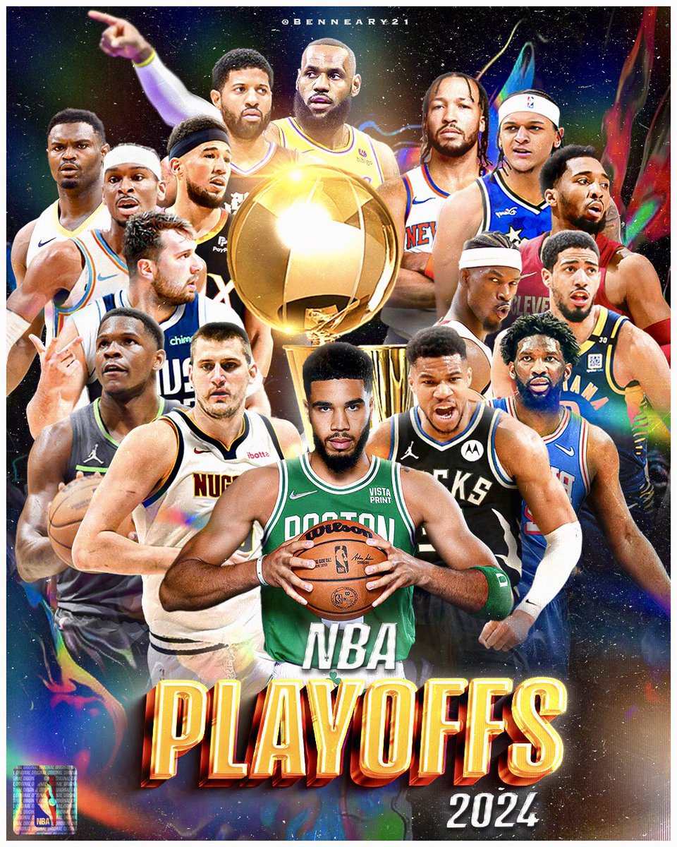 benneary21's tweet image. IT’S TIME. ⌛️

The official 2024 NBA Playoffs kick off today. 🏀🏆

4 First Round matchups, starting at 1pm with the @orlandomagic and @cavs. 

Best time of the year starts now. 

#NBAPlayoffs #nba #nbagraphics 

@NBA @NBAonTNT @NBAonESPNRadio @NBAHistory @ABC