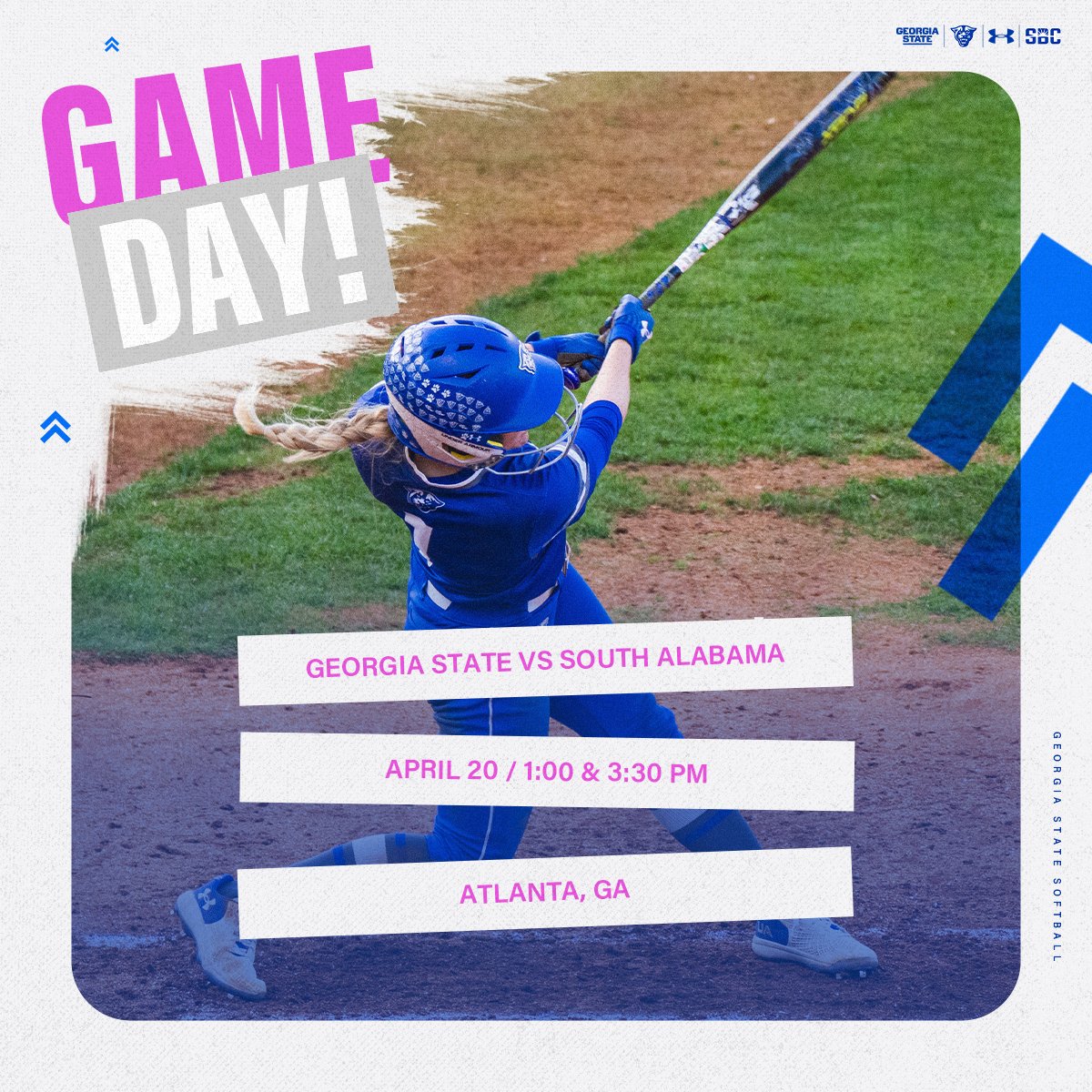 𝐒𝐓𝐑𝐈𝐊𝐈𝐍𝐆 𝐎𝐔𝐓 𝐂𝐀𝐍𝐂𝐄𝐑! 🩷 Join the Panthers in honoring those who have fought breast cancer during our pink out game 🆚 South Alabama! 📍Atlanta, Ga. ⏰ 1:00 & 3:30 p.m. 📊 bit.ly/49Quprs 📺 ESPN+ bit.ly/3w0i7im #LightItBlue | #MakeItHappen