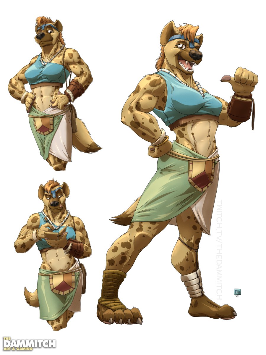 Isoke is all finished up! She's an adventurous hyena, who is a professional explorer! And maybe more than a little sassy.