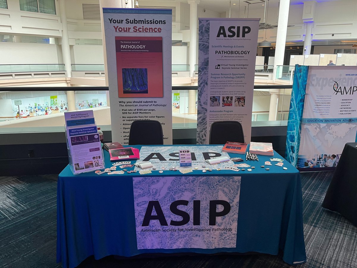 Stop by the @ASIPath booth at #Pathobiology2024 and chat with me about the society, @AJPathology, and pick up some swag.