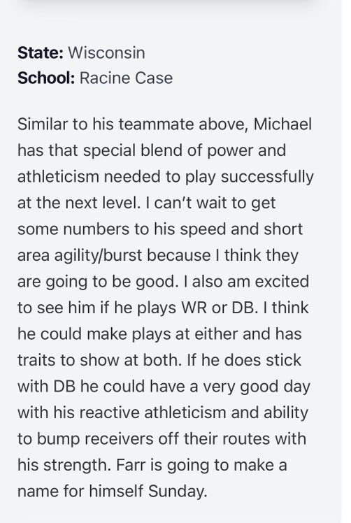 Michael Farr 3 ⭐️ ATH 26’ tweet media