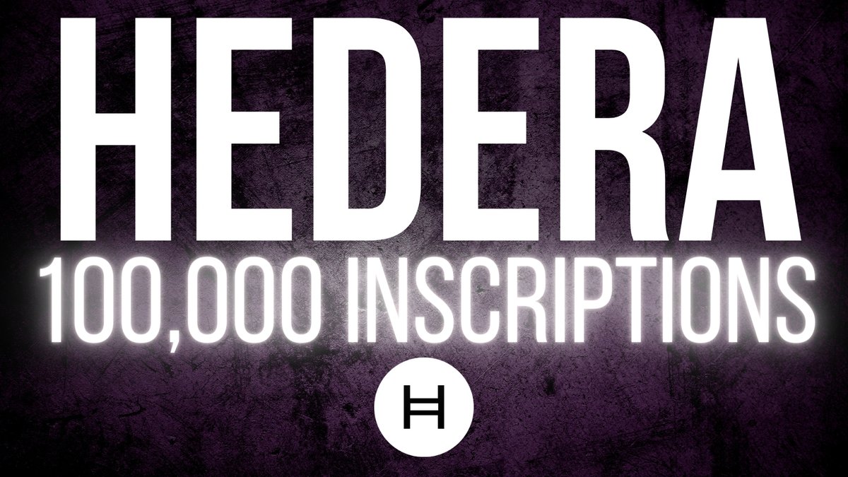 Breaking🗞️💥

@Hedera Network Major Milestone Achieved: 100,000 #Hashinals Inscriptions

- 3.1 GB #BTC #Ordinals Cost ≈ $5.5 Million 
- 3.1 GB $HBAR Network Cost ≈ $1,000 

Bitcoin builders can continue using the network they love while leveraging a network that scales 📈