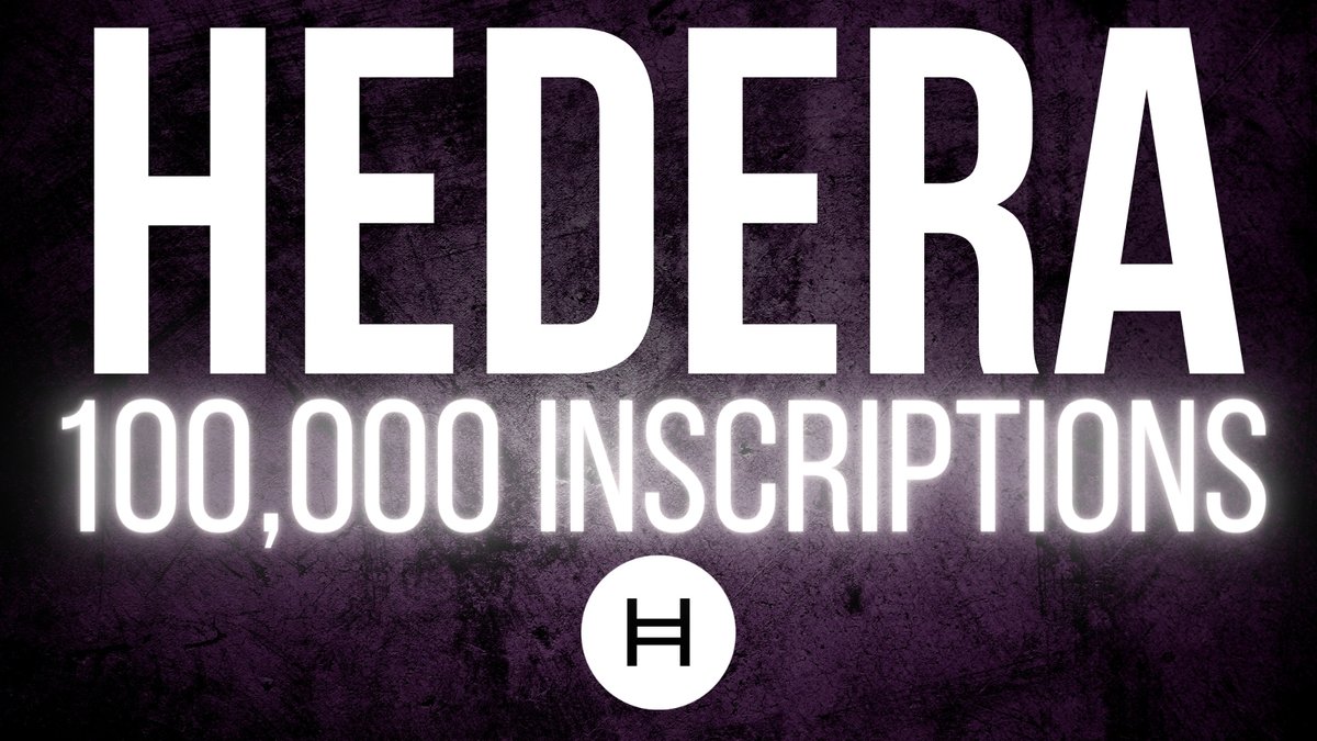 Breaking🗞️💥 @Hedera Network Major Milestone Achieved: 100,000 #Hashinals Inscriptions - 3.1 GB #BTC #Ordinals Cost ≈ $5.5 Million - 3.1 GB $HBAR Network Cost ≈ $1,000 Bitcoin builders can continue using the network they love while leveraging a network that scales 📈