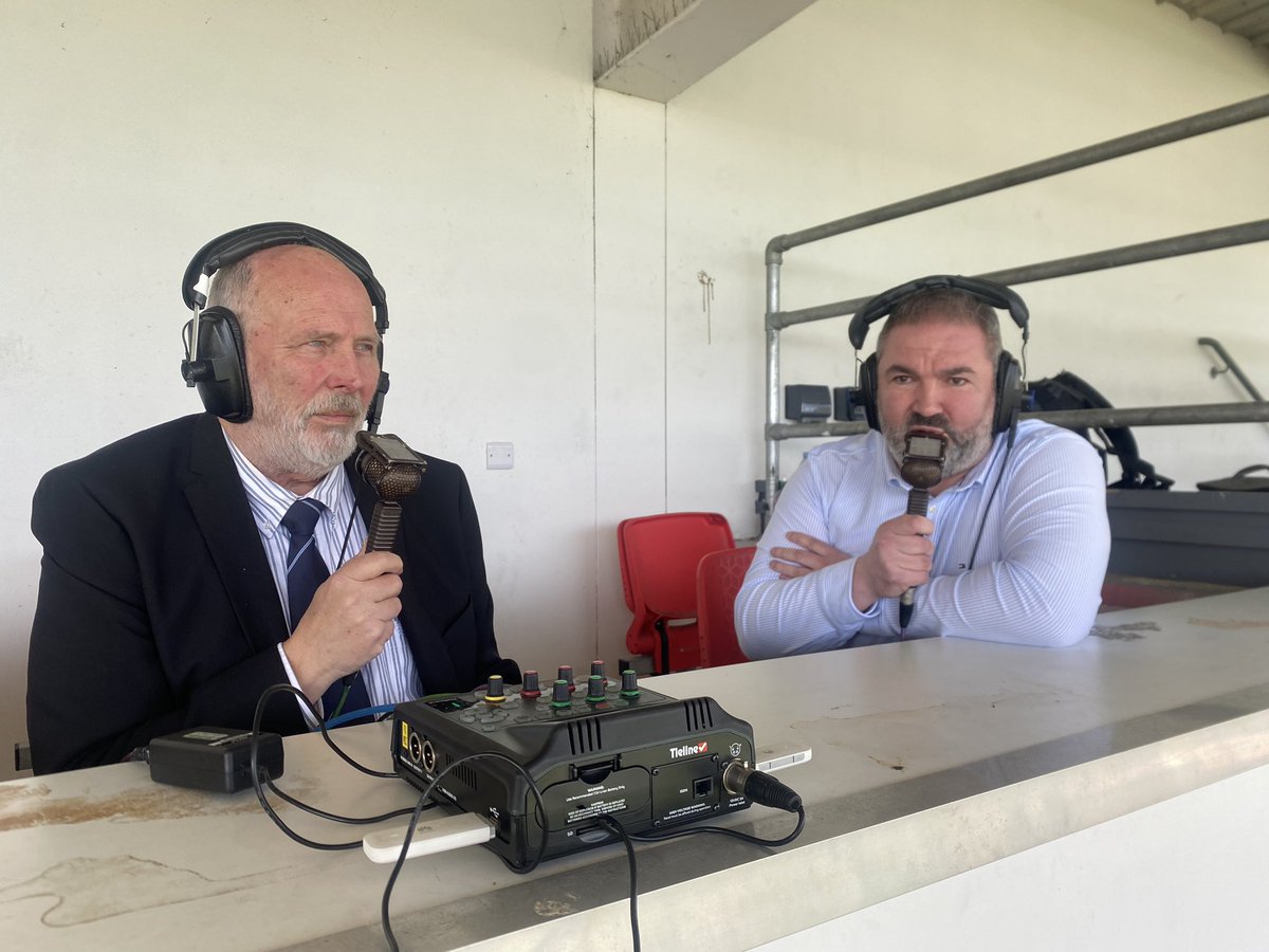 Chairman of @Institute_FC Bill Anderson and @bangorfc chairman Graham Ballie talking to @TaggartJoel on Sportsound now