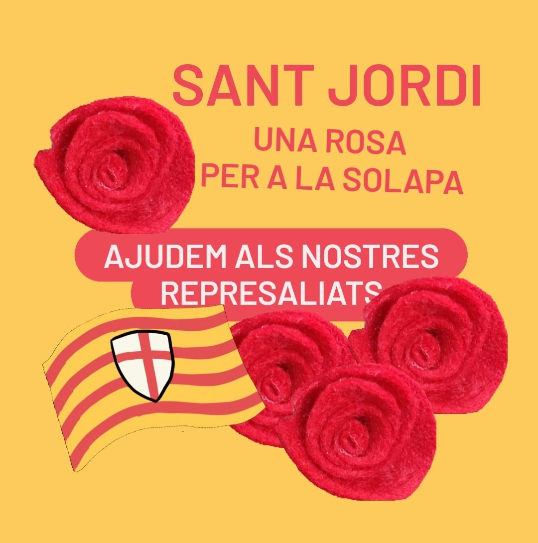 #SantJordi
No podem, ni oblidem als nostres represaliats. ✊
Col·labora comprant una rosa per a la solapa.🌹
📍Plaça 1 d'octubre.
#lalluitacontinua #SantCugat