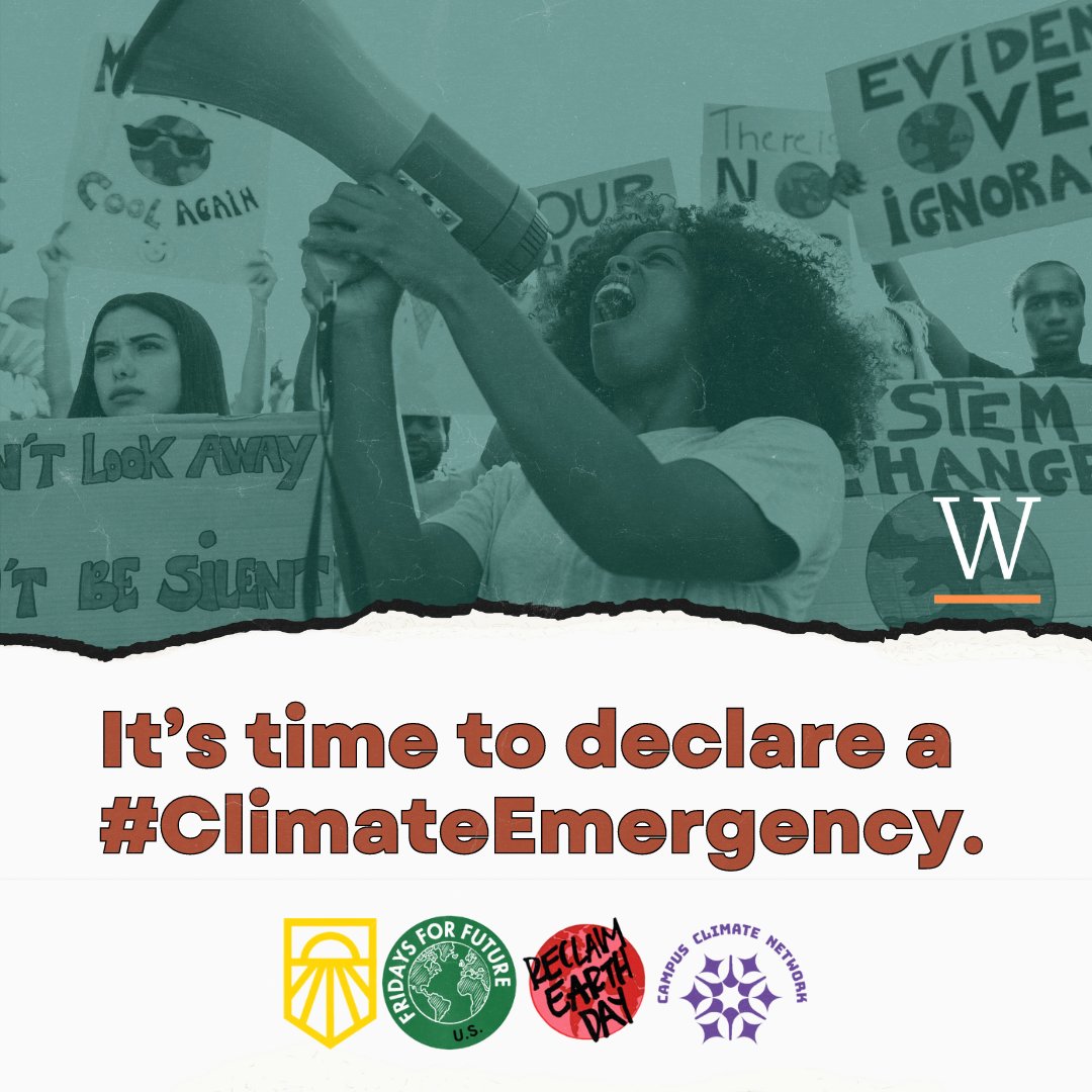 This #EarthDay, thousands of young people all across the country–led by groups including the @sunrisemvmt, @fridays4future, @reclaimearthday & @cclimatenetwork–are calling on @POTUS and other leaders to declare a #ClimateEmergency and #EndFossilFuels. We demand a #JustTransition.