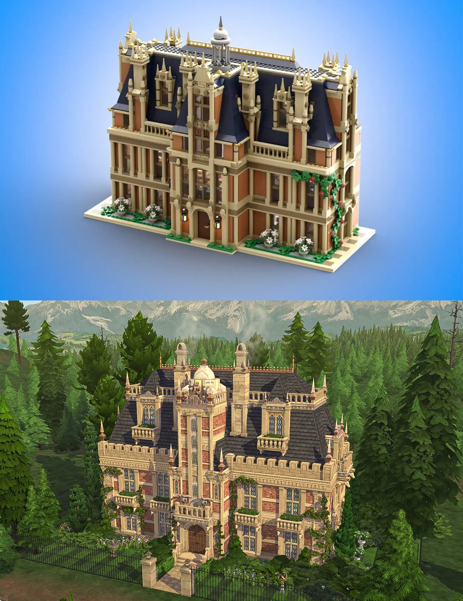 From Lego to Sims. Here is the inspiration my latest build 'The Gothic Palace' was loosely based on. #TheSims #TheSims4 #ShowUsYourBuilds @TheSims @TheSimmersSquad