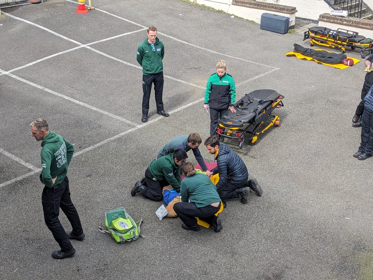 Iain Brooke-Bennett (@ig_bennett) on Twitter photo With <a href="/LondonMarathon/">TCS London Marathon</a> tomorrow, what else would the <a href="/stjohnambulance/">St John Ambulance England</a> Medical Response Team be doing other than training?
#volunteers from across the country are gathered today to practice essential clinical and operational skills to keep tomorrow's finishers safe! With <a href="/LondonMarathon/">TCS London Marathon</a> tomorrow, what else would the <a href="/stjohnambulance/">St John Ambulance England</a> Medical Response Team be doing other than training?
#volunteers from across the country are gathered today to practice essential clinical and operational skills to keep tomorrow's finishers safe!