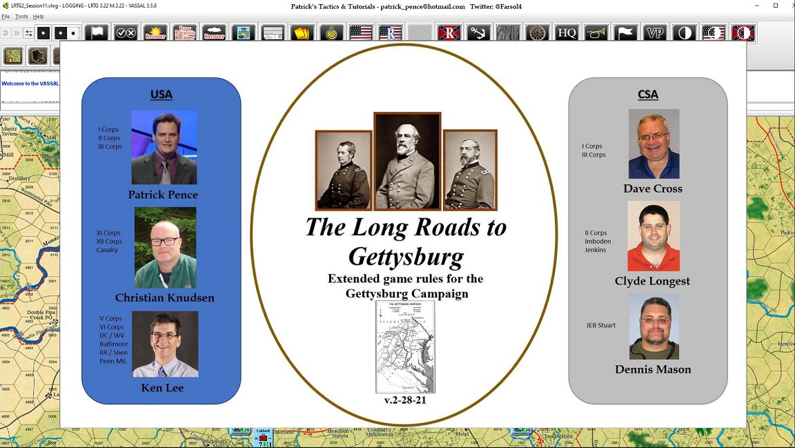 I may be missing out on the GCACW fun at Frederick, MD this weekend, but here is Session 11 from our Long Roads to Gettysburg game! Working through the backlog while I've got a chance to catch up. Enjoy! @MultiManPub #GCACW youtu.be/zky7dE60Go8
