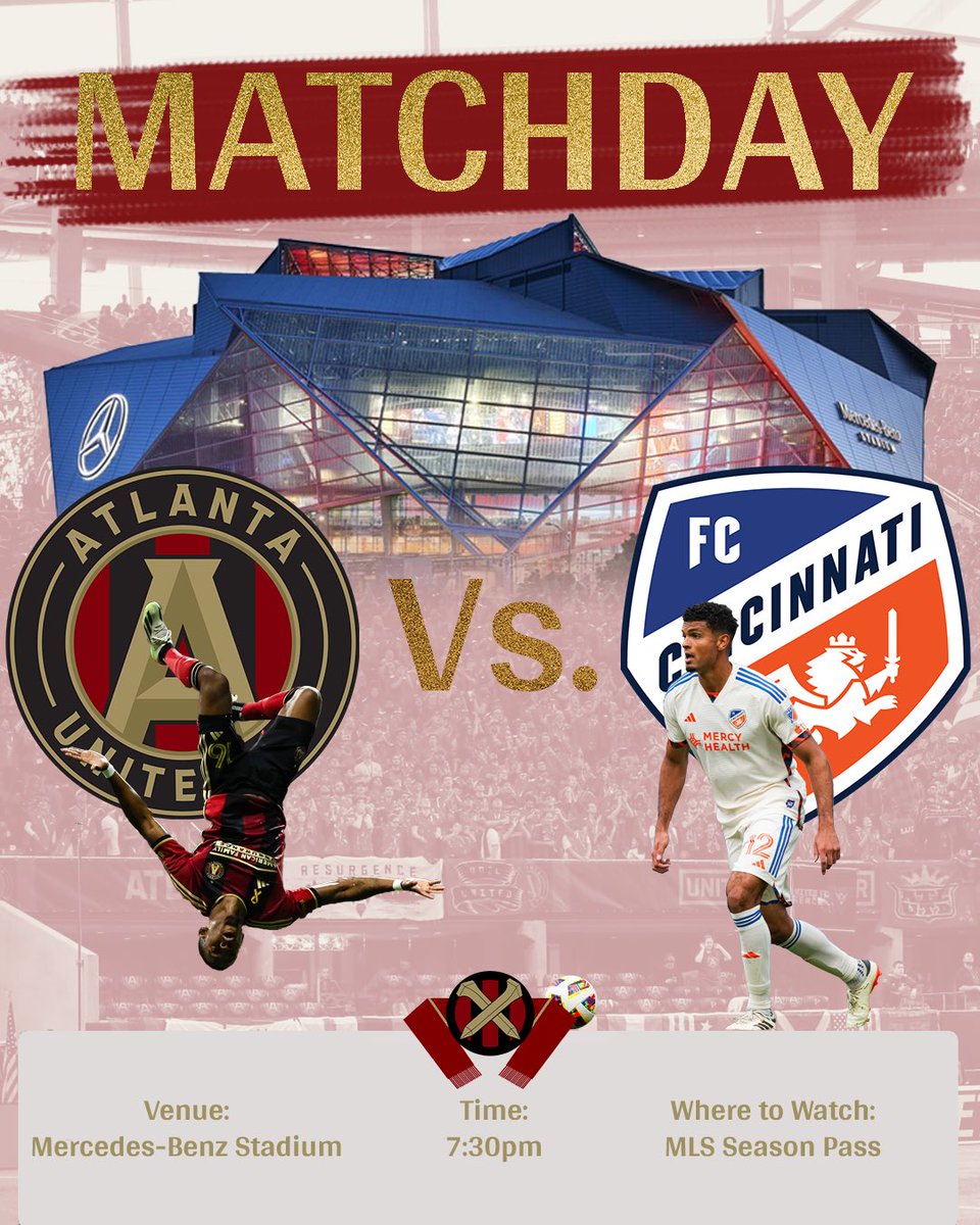 It’s MATCHDAAAY! We’re miles away from MLS Cup but no more teams need to be allowed to come to the Benz & robinson points from the Five Stripes. Anyway, the full 3 is what’s required against a stingy Cincy defense, but Atlanta has found ways to score no matter what. Predictions?